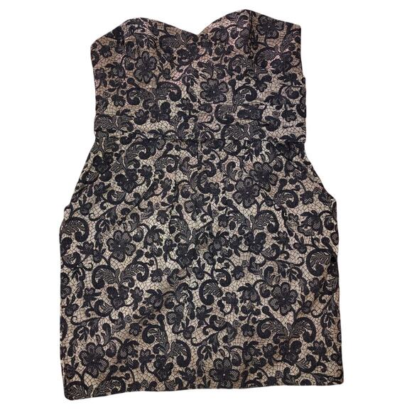 NWOT ABS Strapless Bustier Lace cocktail dress Sz 14 w/ pockets - Picture 1 of 6